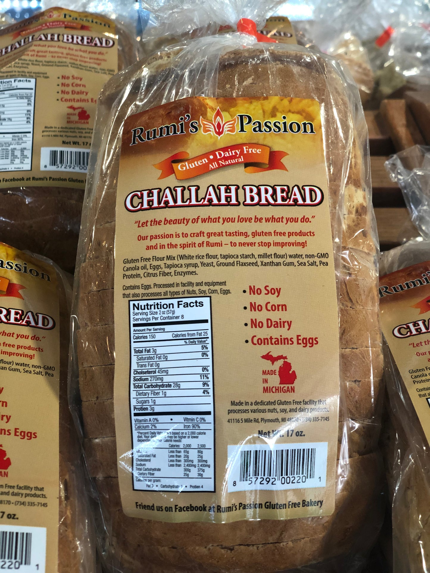 Rumi’s Gluten Free - Dairy Free Challah/Egg Bread